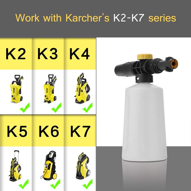 FUNTECK Foam Cannon for Karcher K Series, Adjustable Snow Cannon Foam Lance kit, Compatible with Karcherâ€™s K2/K3/K4/K5/K6/K7 Pressure Washer - Image 2